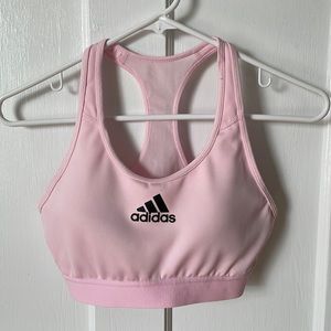 Adidas Sports Bra M Mesh Racerback Removable Cups NEW Never Worn Pink Bra